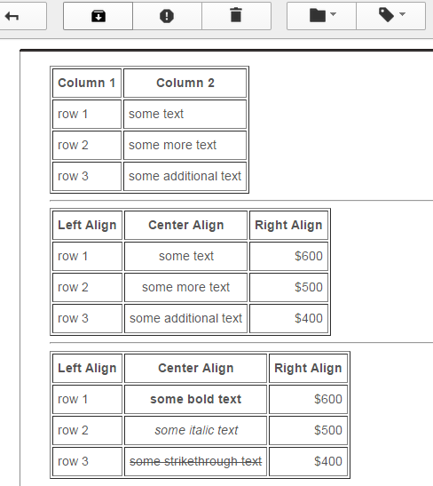 Table Example